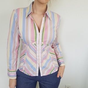 Pastel Multicolored Dress Shirt